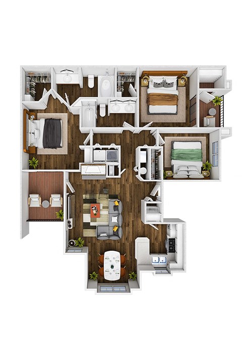 The Bluffs at Highlands Ranch Apartments in Highlands Ranch, Colorado Larkspur Floor Plan